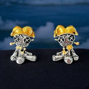 Gothic Voodoo Jester Doll Stud Earrings for the Ultimate New Orleans Vibe